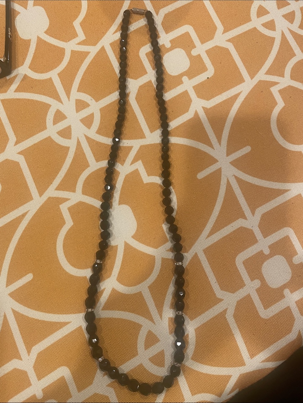 Elegant Black Faceted Bead Necklace - Women Jewelry